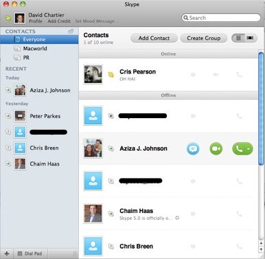 skype for business chat window blank on mac